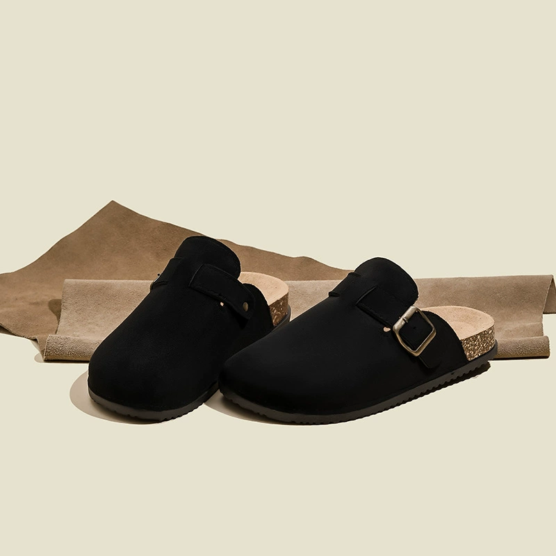 Слипоны Birkenstock для женщин, полупальцевые сабо с нескользящей толстой подошвой