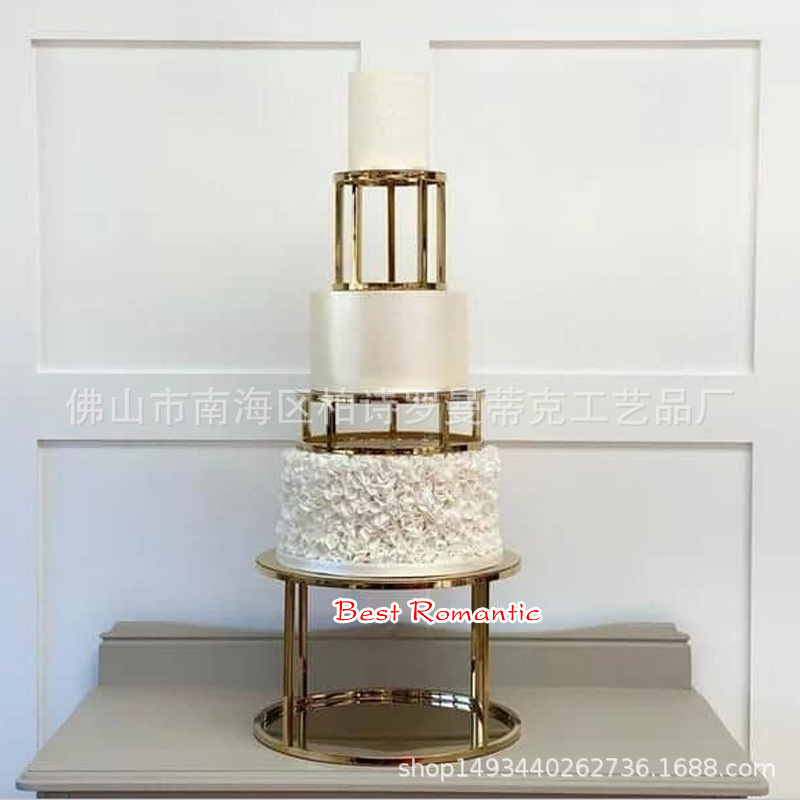 Moderno hierro pastel soporte boda creativo redondo cuadrado bandeja apoyos pastel tienda ORO retro placa de la torta
