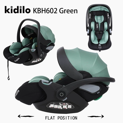Portable Car Cradle, Car child safety seat - green