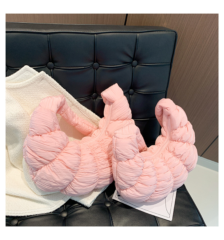 Women's Bags new croissant cloud bag pleated one shoulder crossbody sponge light versatile casual fashion dumpling women's bag_ipsvogv.com
