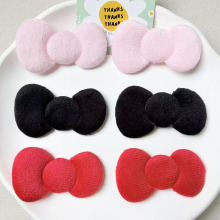 热销双面7cm超柔蝴蝶结布艺饰品配件diy手机壳洞洞鞋玩偶装饰材料