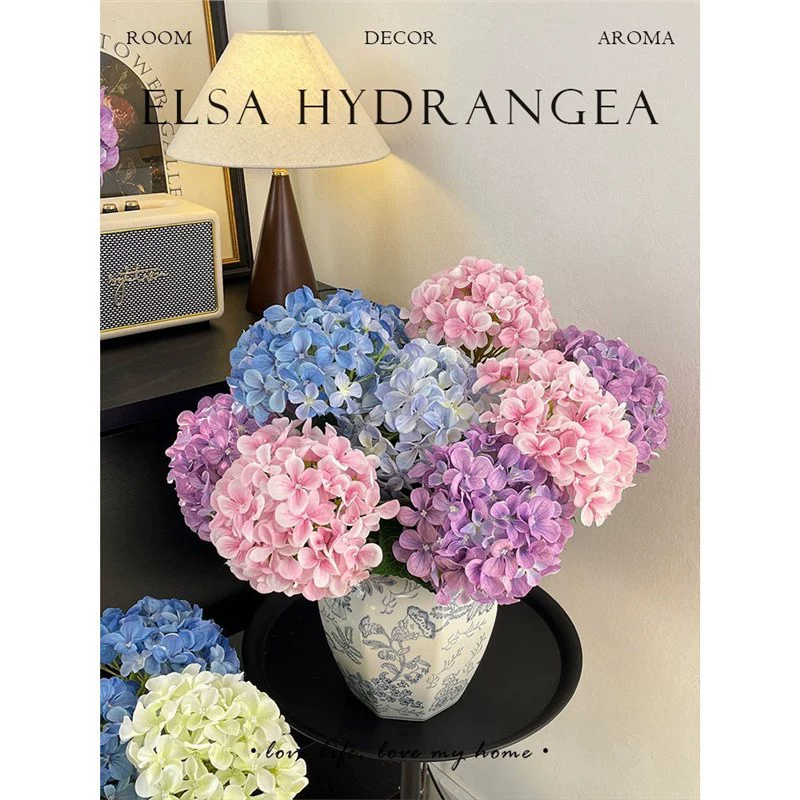 RoomTour3D Printing Гортензия столовая цветочная цветочная подкладка искусственная цветочная композиция декоративная украшение цветок