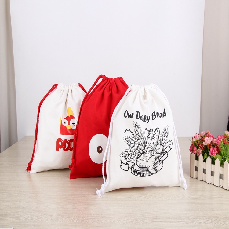 创意帆布束口袋logo全棉棉布包手提广告购物袋抽绳布袋子