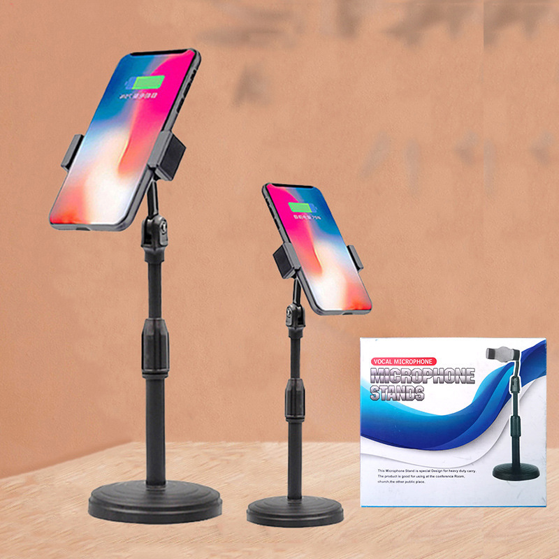 Soporte de transmisión en vivo de teléfono móvil disco de escritorio retráctil perezoso soporte de video de fotografía lección en línea general soporte de teléfono móvil