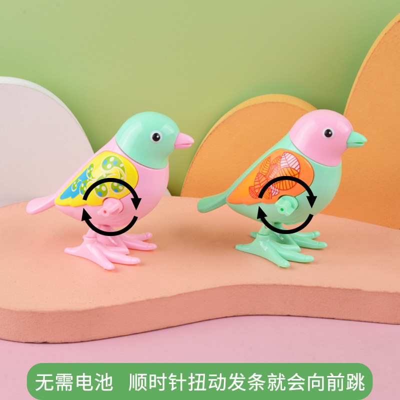 Primavera Urraca simulación animal lindo juguete de cuerda saltando pájaro bebé regalo puesto venta caliente juguete al por mayor