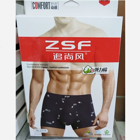 Мужские боксерские шорты Chasing Shangfeng из чистого хлопка в штучной упаковке с принтом Боксерские шорты