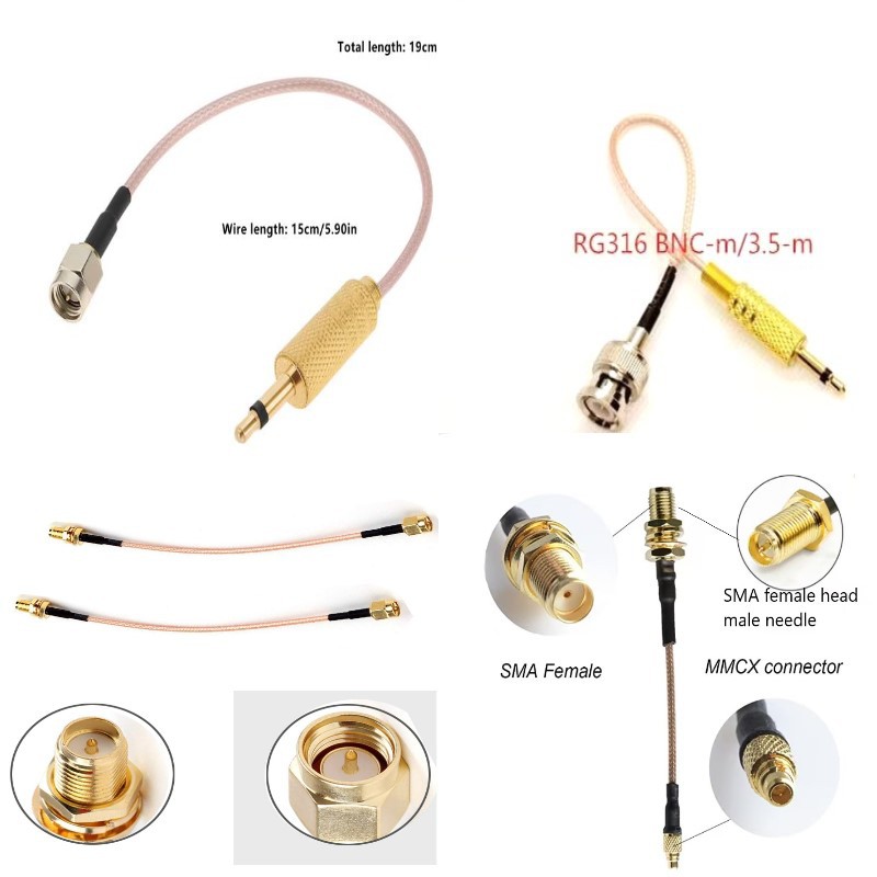 Factory Direct Sales Rf Antenna Adapter Cable Wifi6E Network Card Router Extension Cable Rg316 Sma to Mmcx