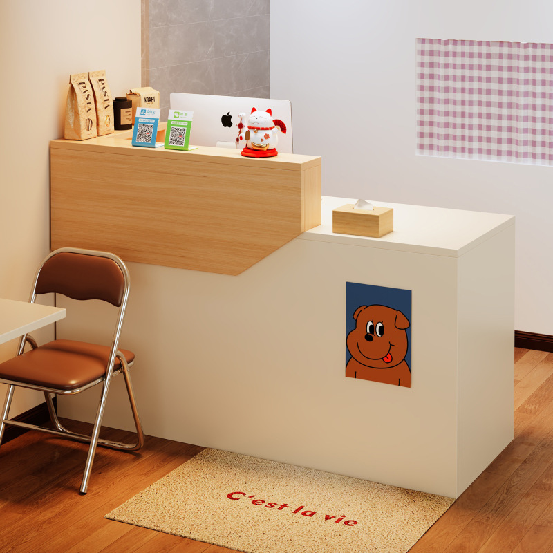 Corner Cashier Counter 2026 New Model Small Hotel Front Desk Reception Desk Clothing Store Convenience Store Trendy Restaurant Bar Counter