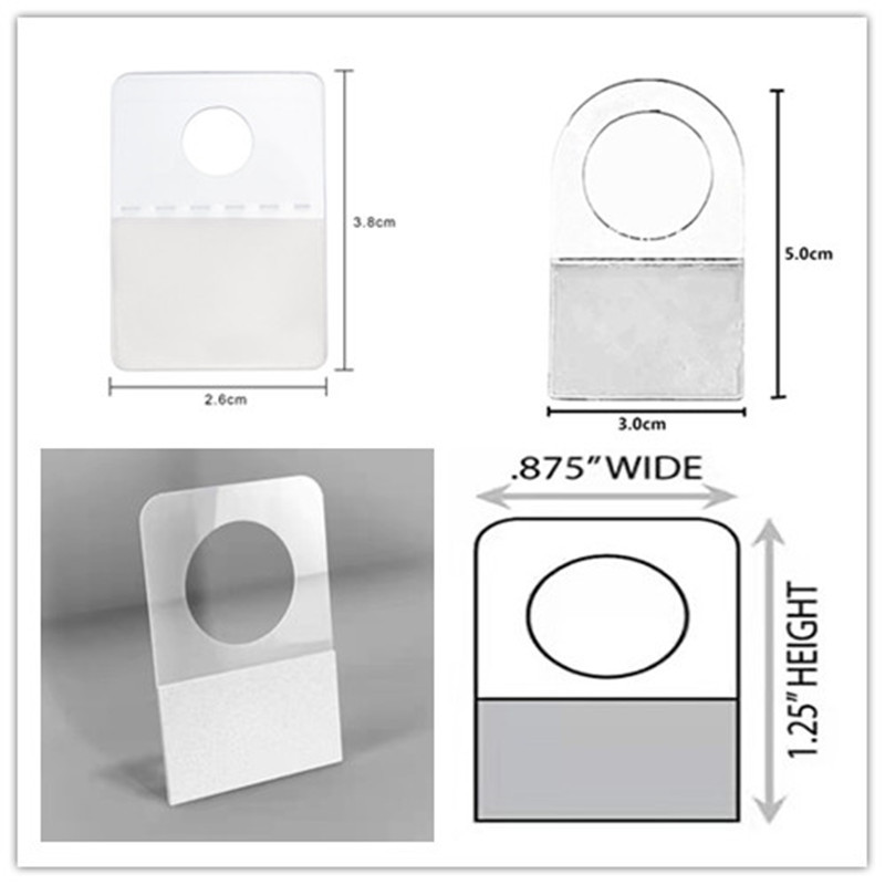 环保PET圆孔自粘挂钩PVC纸盒包装盒塑料挂钩生产厂家现货定制