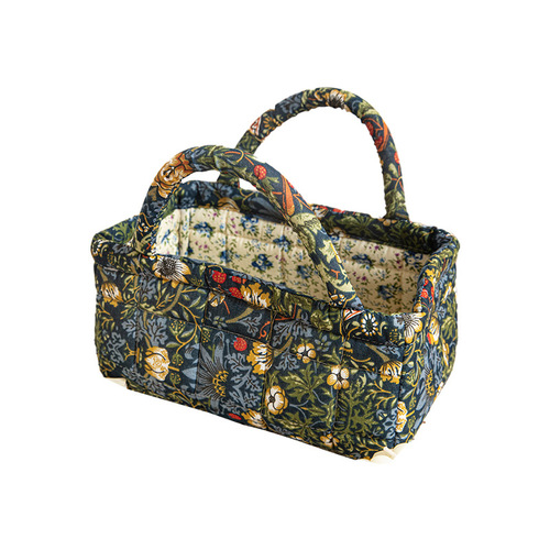 Cross-border cotton home fabric underwear sundries sorting basket toys cosmetic bag storage basket folding portable small size