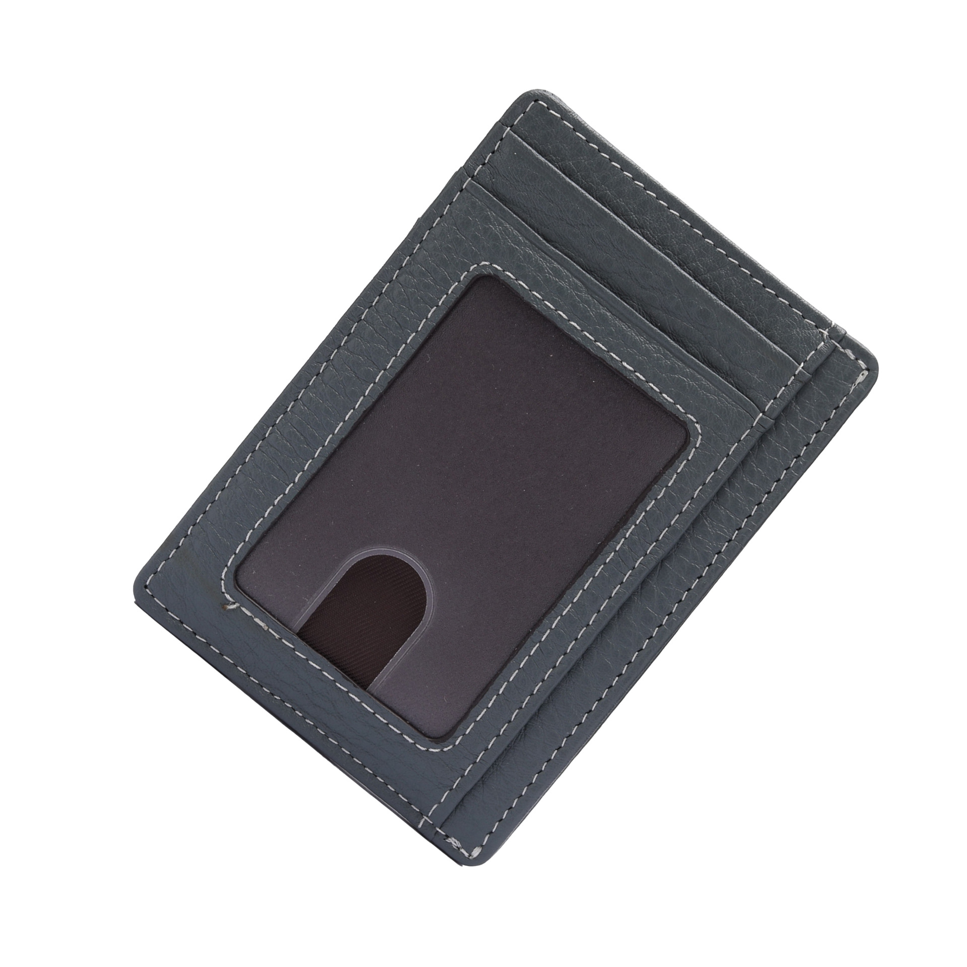 Amazon One Piece Multi-Function ID Bag RFID ultra-delgado anti-robo tarjeta de deslizamiento bolsa de tarjeta de cuero estampado de litchi