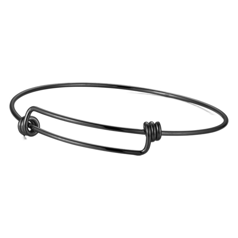 Estilo coreano nicho boca abierta anillo liso anillo de pulsera de acero de titanio colorfast retro nicho europeo y americano transfronterizo joyería al por mayor