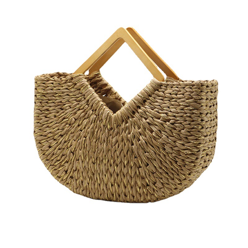 Handheld straw purse