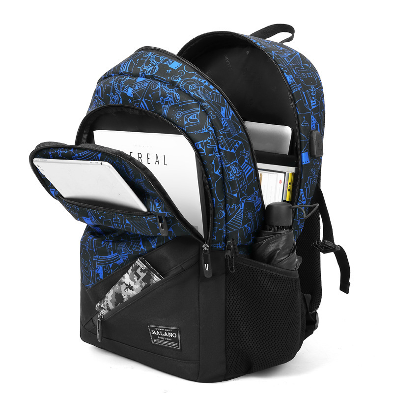 旅行雙肩包男 潮流休閑男士筆記本電腦包時尚大容量學(xué)生書包中學(xué)