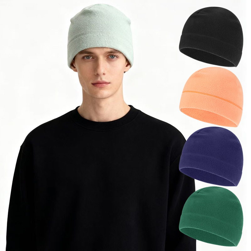 Winter Cycling Running Windproof Warm Headgear Outdoor Polar Fleece Warm Hat Thermal Fleece Ear Protection Small Hat