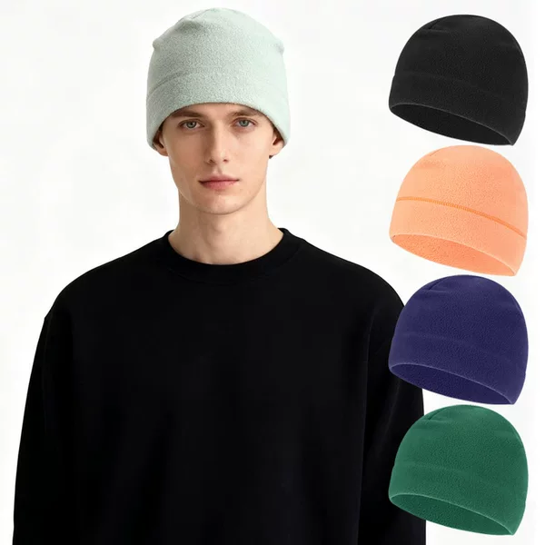 Winter Cycling Running Windproof Warm Headgear Outdoor Polar Fleece Warm Hat Thermal Fleece Ear Protection Small Hat
