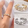 One size brand ring, crystal, zirconium, fashionable design accessory, micro incrustation, trend of season, European style, wholesale