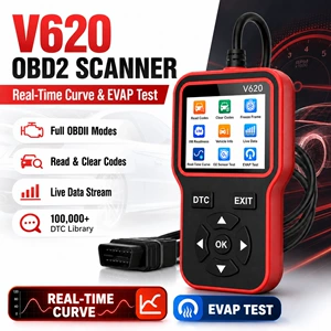 V620 avtomobil nasazlıq detektoru diaqnostika cihazı OBD2 dekoder silici universal ekran.