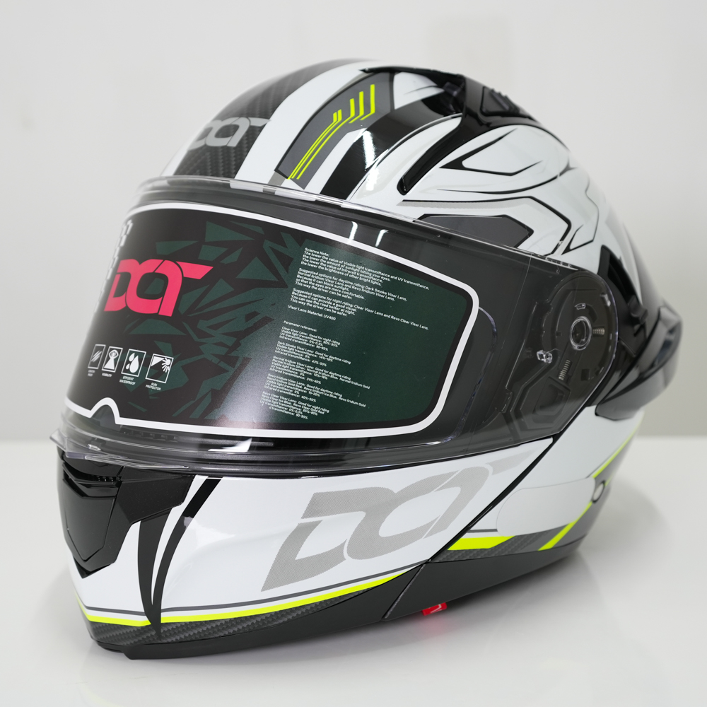 Flip-Up Motorcycle Helmet with Double Visor