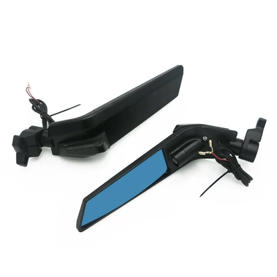 Motorcycle rearview mirror wing with light universal modified
