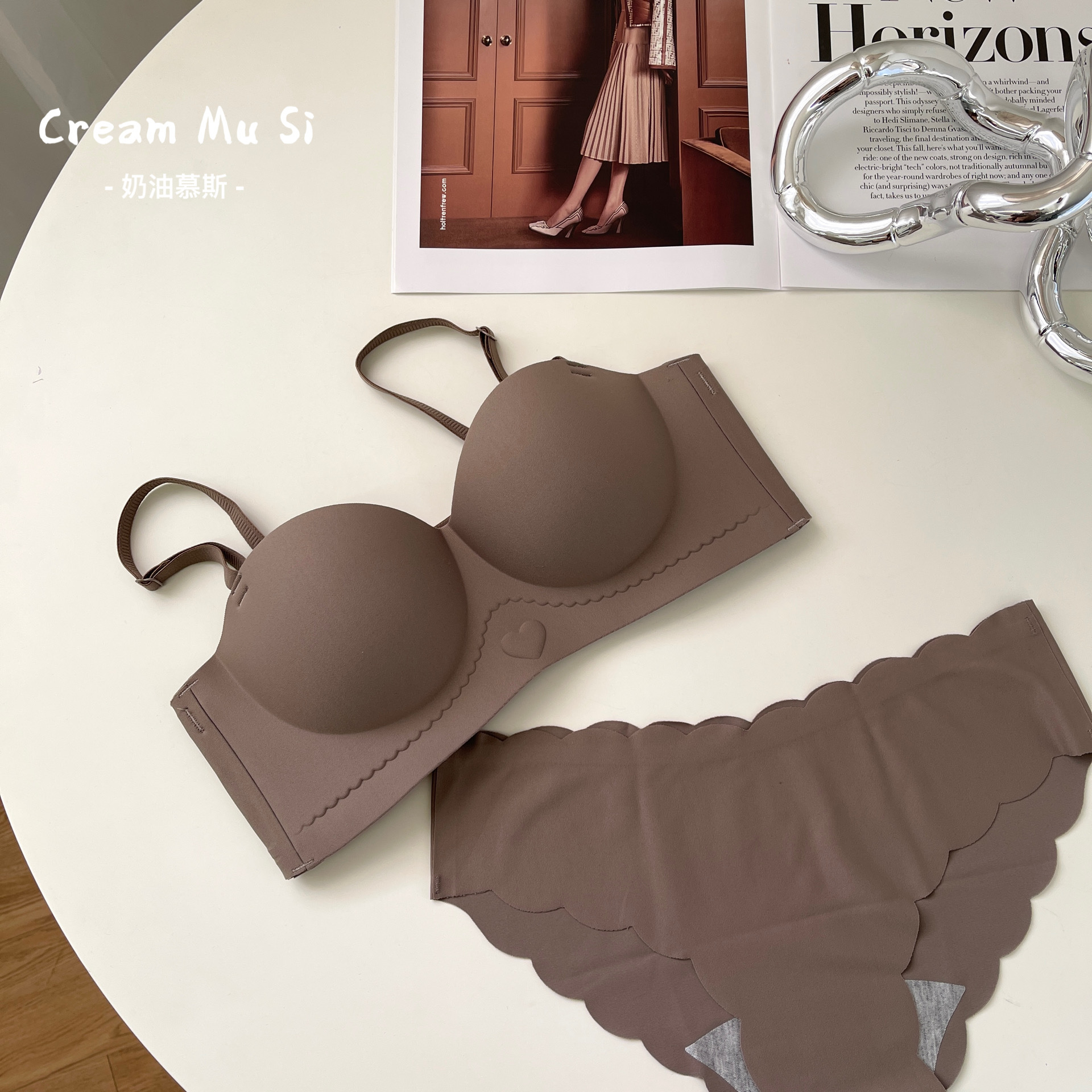 [탑+바지] 커피색