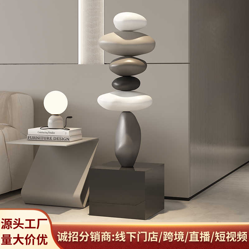 High-end time running large floor decoration living room sofa TV cabinet home decoration creative housewarming gift