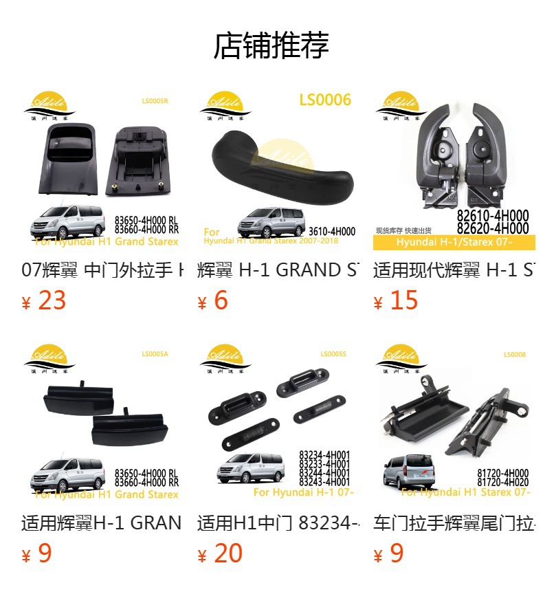 Tailgate Handle H-1 Grand Starex 81720-4H000 81720-4H020