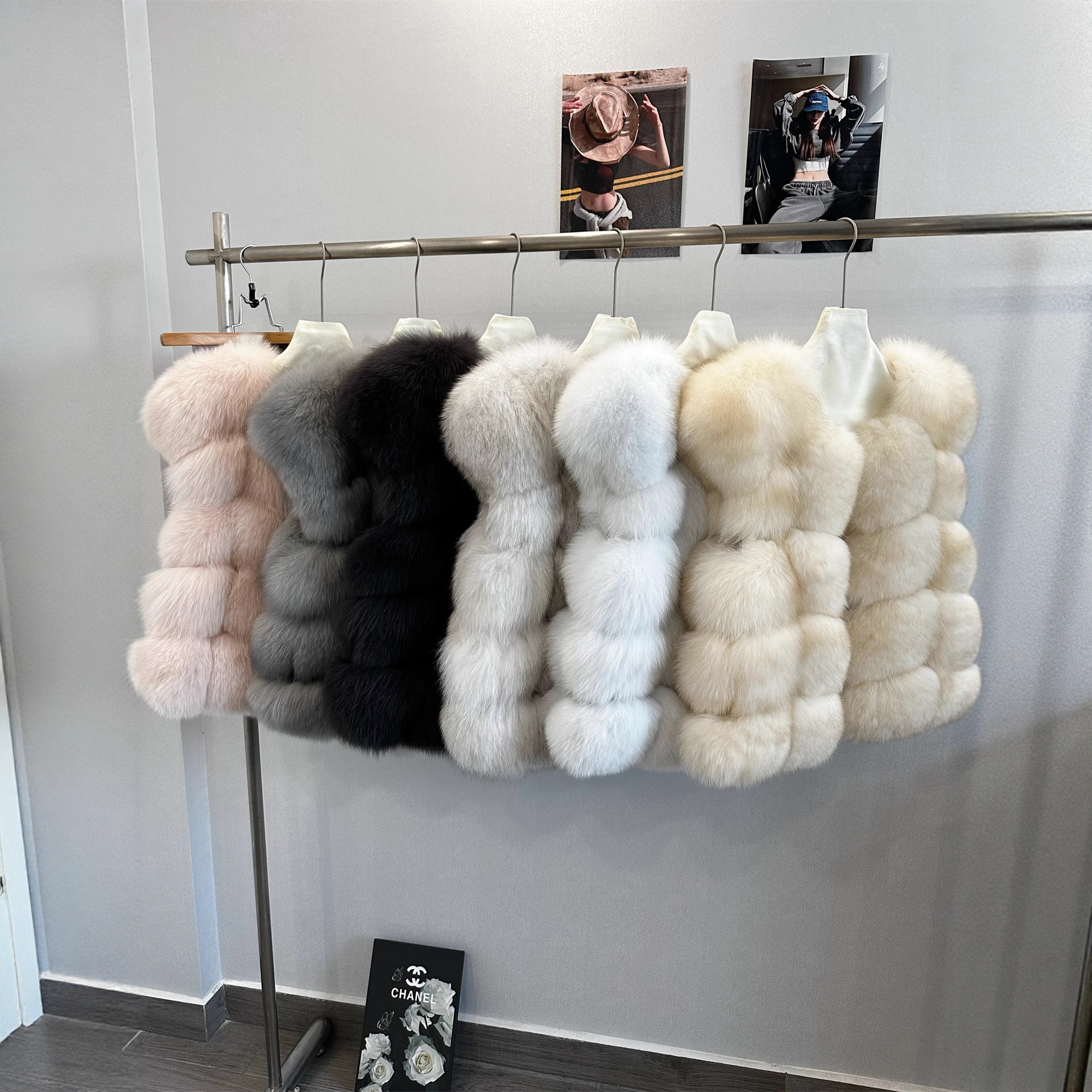 2025新款女装正品奢华高定网红代购韩国ins风狐狸毛马甲皮草外套