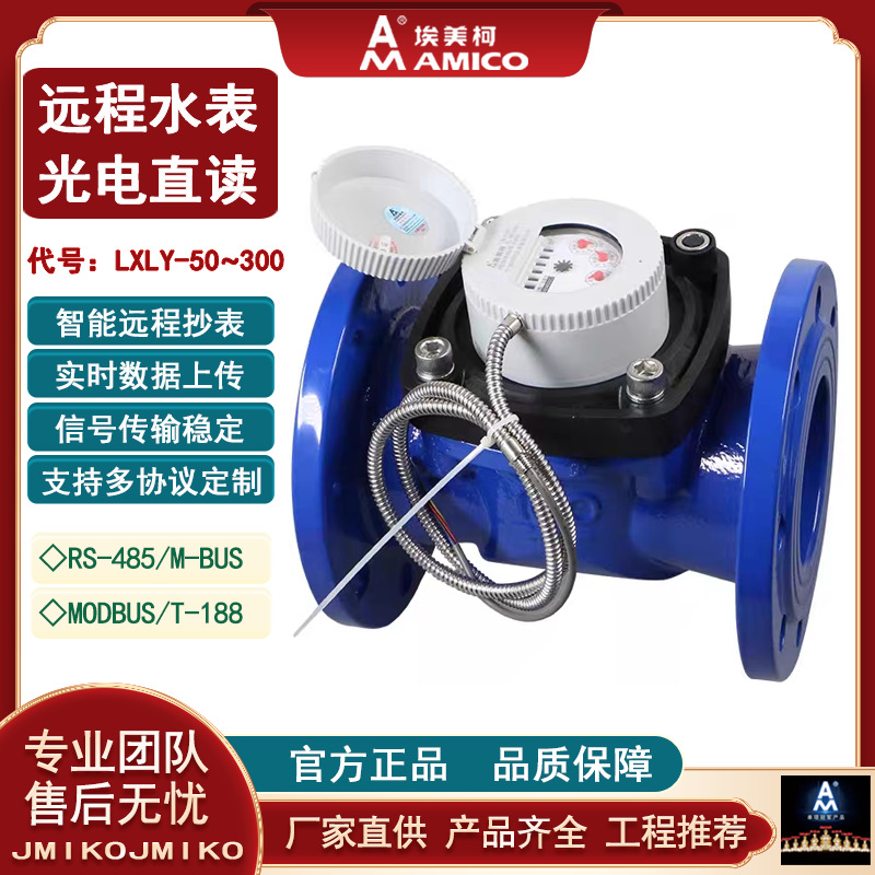 埃美柯LXLY485远程水表光电直读式智能可拆卸远传自动抄表时代仪
