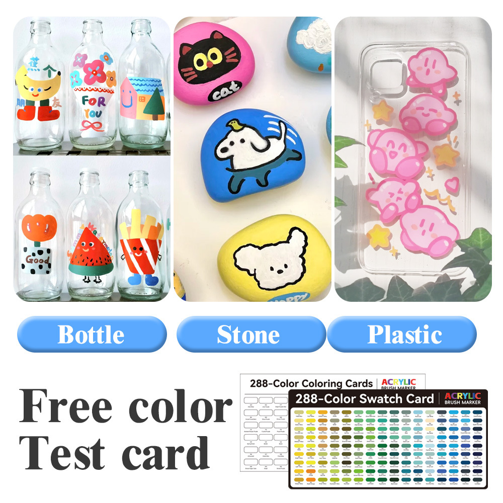 288 color transfronterizo tipo líquido directo acrílico marcador de pintura de arte graffiti marcador al por mayor en stock