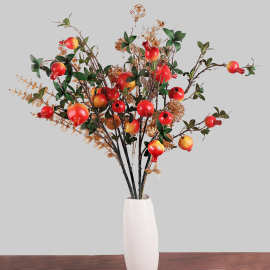 仿真水果苹果树枝拍摄道具假水果装饰摆件果枝条家居批发仿真石榴