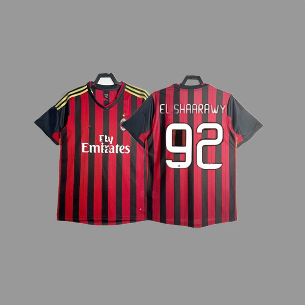 2013-14AC main red and black stripes + printed No. 92