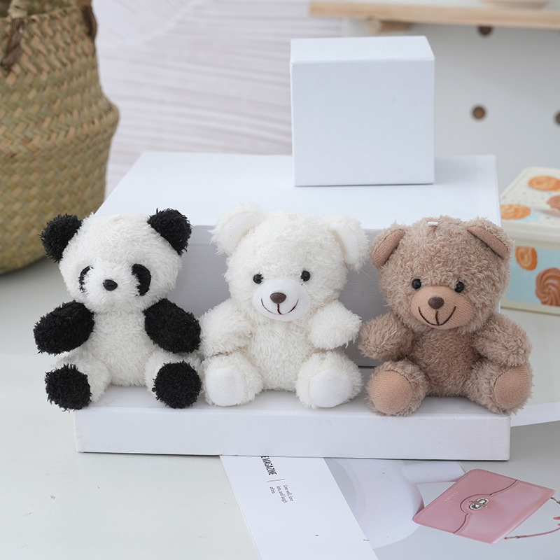 Curly Bear Car Key Bag Pendant Plush Doll Cute Doll Keychain Couple Girlfriend Gift Hanging