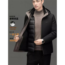 2024抖音《一衣五穿》牛奶丝羊毛羽绒双保暖帽子可拆羽绒服8668