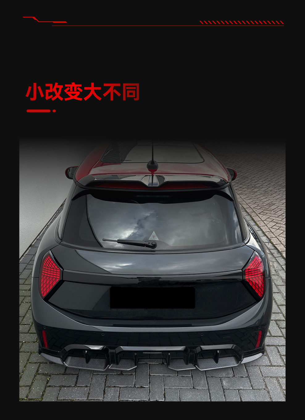 Applicable to 2024+ Mini Cooper F65 F66 Jcw Style Rear Lip and Tail Lip Cross-Border Modification Parts