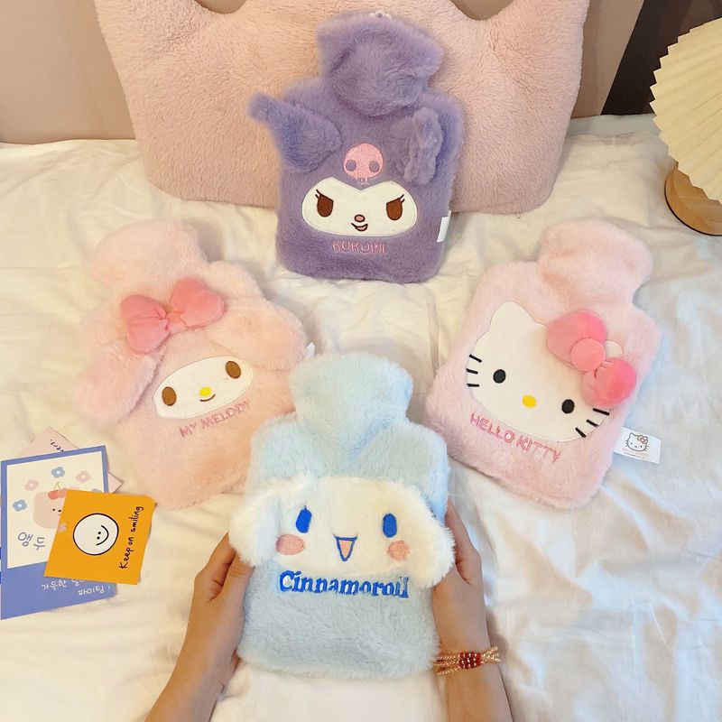 Bolsa de agua caliente de peluche inyección de agua linda Melody pequeño engrosado anti-mujeres bolsas de agua caliente Kulomi grande calentador de manos