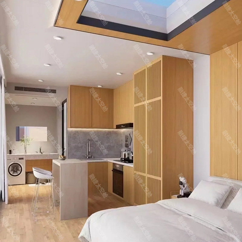 Rongjie Cápsula espacial de venta caliente transfronteriza Sala móvil Casa de familia al aire libre Área escénica Hotel inteligente móvil Fabricante de cabina de Apple