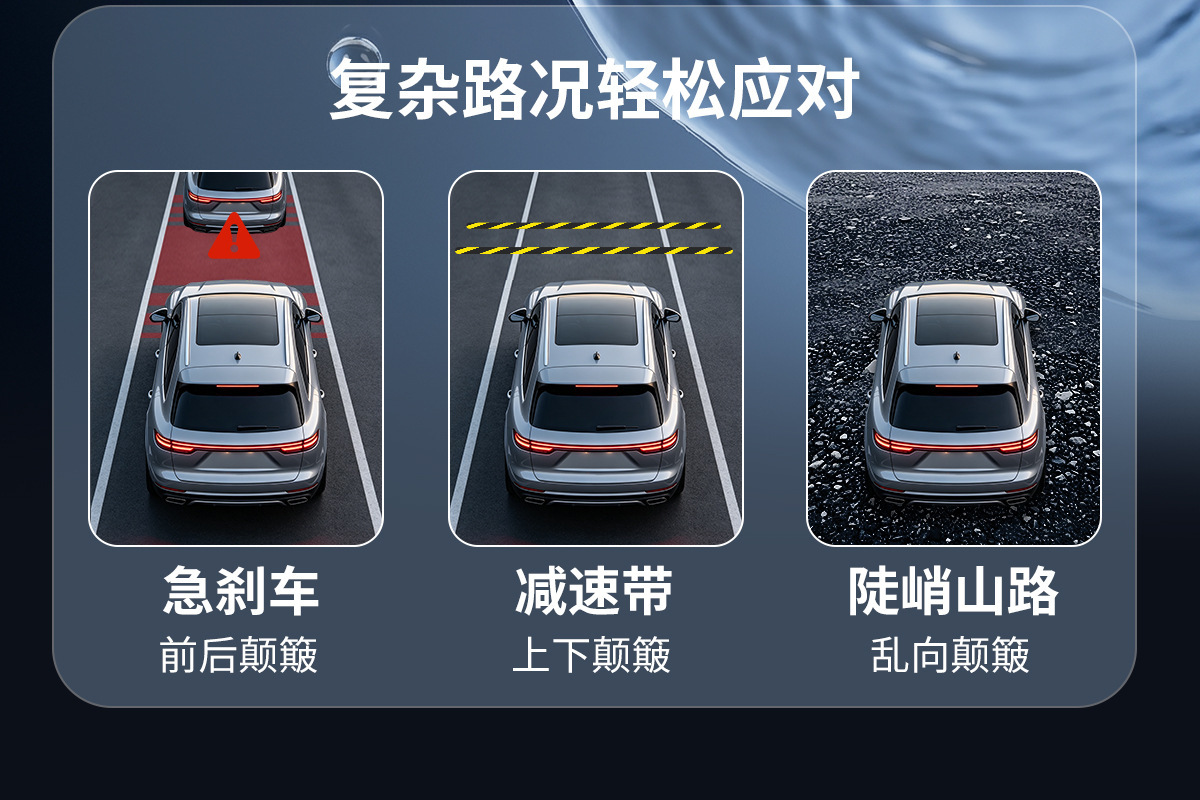 New car phone holder with RGB colorful ambient lighting, dashboard anti-shake wireless charging stand with fast charging