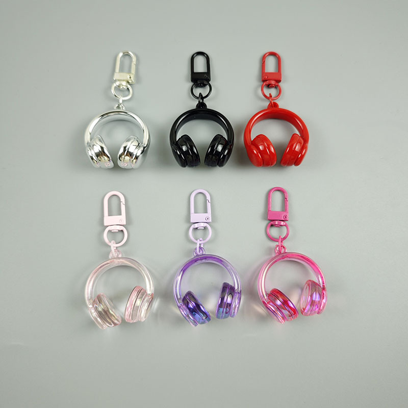 爆款简约个性小耳机挂件diy手机链钥匙扣耳机包挂件学生背包挂饰