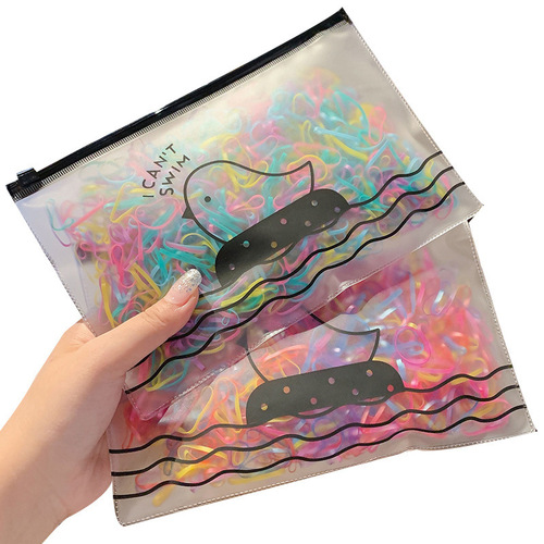 Children's hair accessories disposable small rubber band baby hair tie headband girls black non-hurt hair band hair band