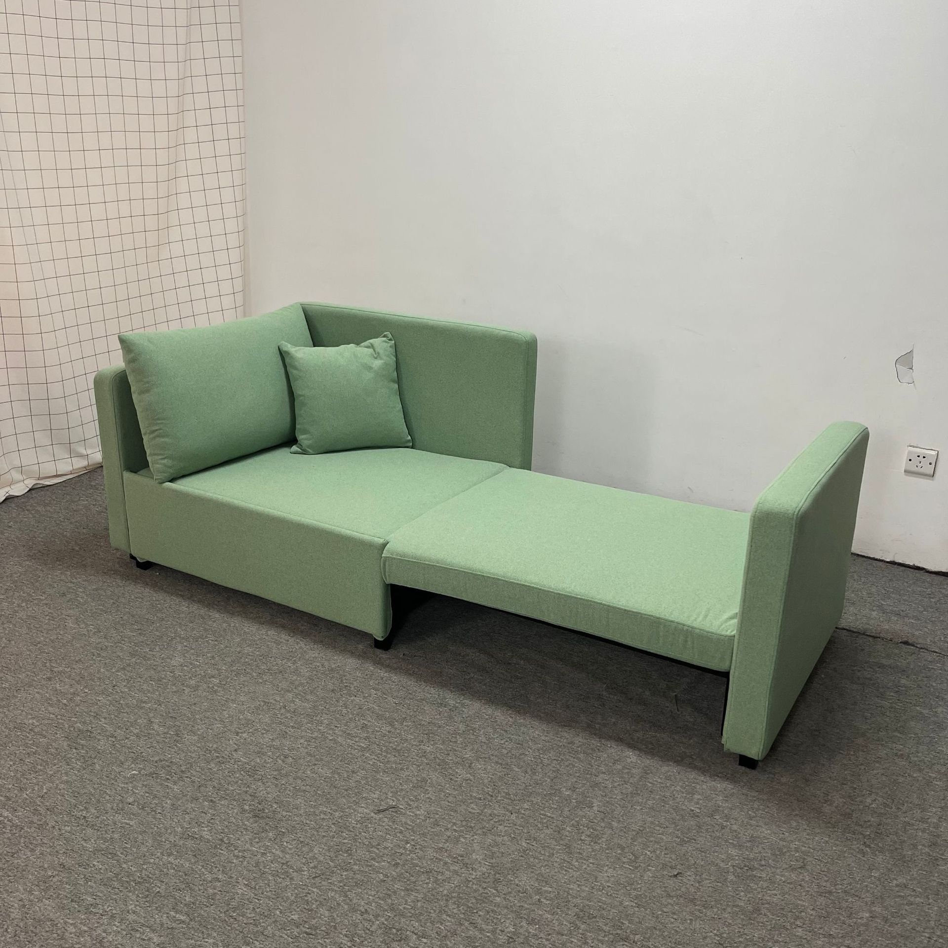 Sofá cama multifuncional de una sola persona con marco de hierro de doble propósito, sala de estar, dormitorio, balcón de doble propósito, sofá simple moderno