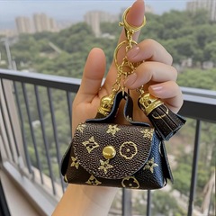 可爱いミニ革ポーチ小銭入れイヤーバッグ収纳バッグ老花ストラップキーケースキーホルダー女