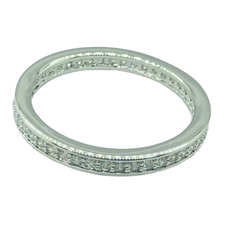 Anelli impilabili da uomo con diamanti completi, impilabili per coppie, uomini e donne, fede nuziale a fila singola, design di nicchia, lusso leggero giapponese_voghion.com