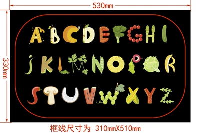 side shield cartoon sun shield – Sun shade - 32vegetable-english-letters