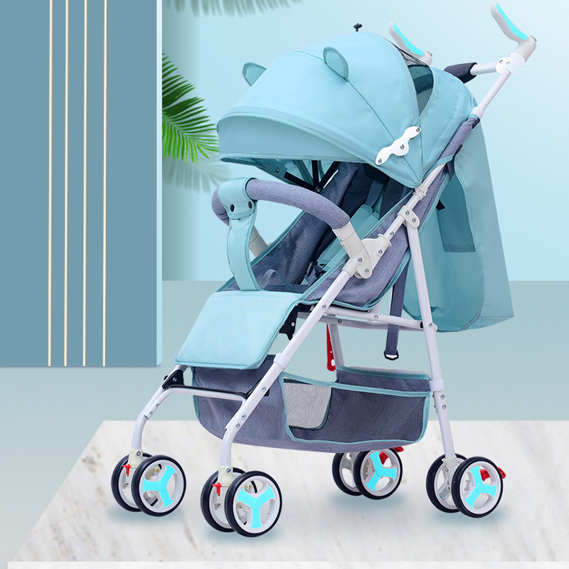 批发婴儿车折叠式儿童手推车多功能可坐躺轻便婴儿车高景观儿童车