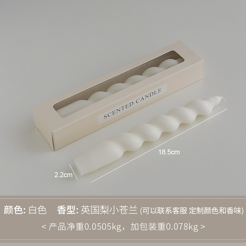 Velas de perfume espirales de barra larga vela de banana regalo de nicho atmósfera de estilo creativo de barra de cera