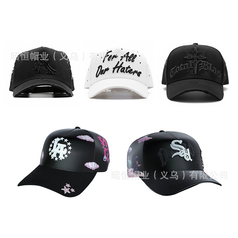 Comercio exterior transfronterizo de Nueva York sombreros de cara pequeña ajustable bordado lengua de pato estilo coreano sombreros de béisbol para hombres y mujeres al aire libre