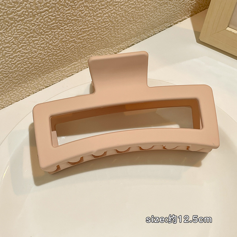 Pinza de pelo blanco femenino verano alto sentido Cabeza trasera updo tiburón clip gran horquilla esmerilado baño horquilla tocado