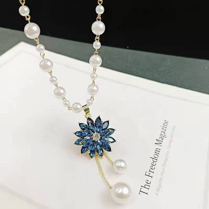 133 블루 더블 레이어 플라워