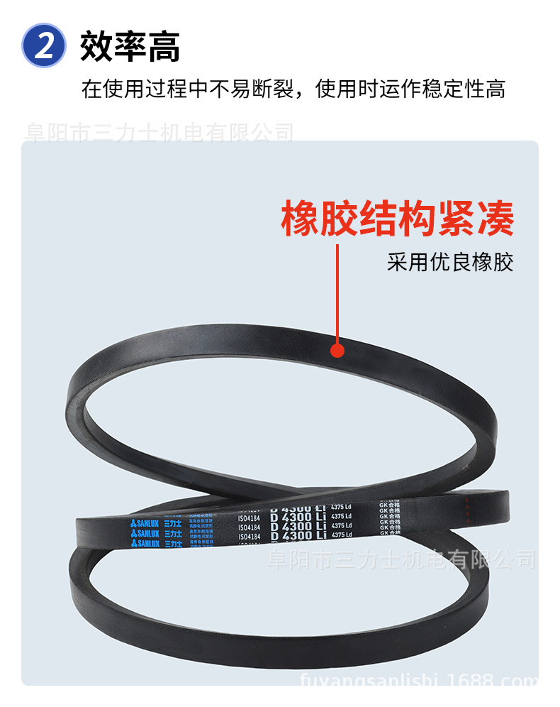 Sanlux Triangle Belt D-Type Series (5334-7943) Industrial and Agricultural Machinery Rubber Transmission V-Belt